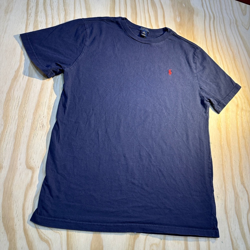 Polo Ralph Lauren Boys XL 18-20 Navy Blue Short Sleeve Pony Logo T-Shirt
